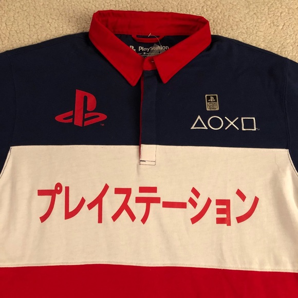 UO PLAYSTATION Men’s Colorblocked Rugby Shirt - Picture 7 of 8